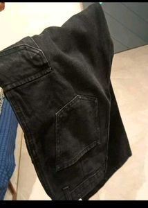 Black Wash Cargo Jeans