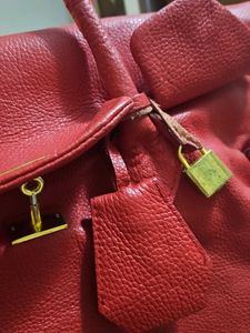 Red large Handbag on sale