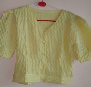 Butter Yellow Crop Top