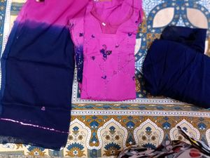 Boutique Stitched 3D Salwar Suit Set In S Size