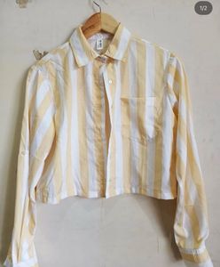Striped Crop Top Shirt