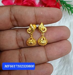 silver 92.5 Golden Jhumka Earrings