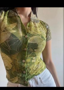 Combo: Green Sequins & Exotic Top