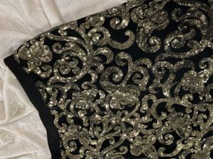 ✨ Black &amp; Gold Sequin Embroidered Mini Skirt✨