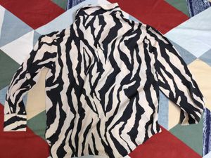 Animal Print Loose Fit Shirt