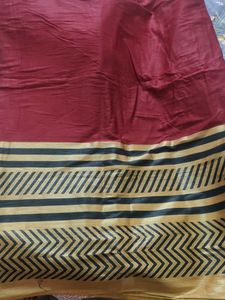 Handloom Silk Red Saree With Good Border