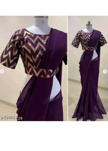 amazing bollywood stylish ready to wear saree with