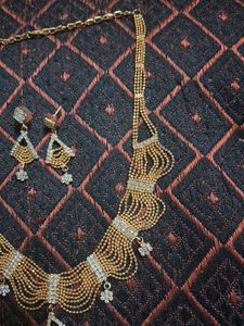 Golden Multi Chain Model Jewellery Set