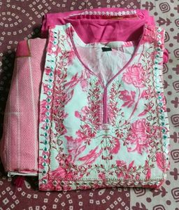 beautiful party wear umbrella kurti pant Dupatta