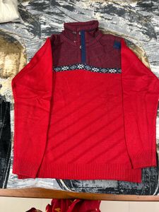 Stylish Red Pullover Sweater
