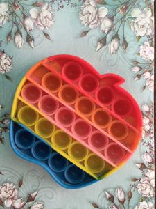 Rainbow Apple Pop It Fidget Toy