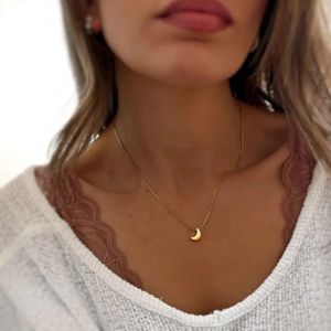 Gold Crescent Moon Necklace