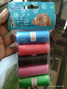Pet Waste Bags - Multi-Colored Rolls