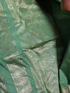 Green Polyester Saree