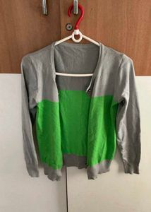 Gray &amp; Green Cardigan