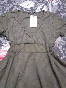 Olive Green Skater Dress