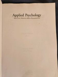 Applied Psychology For Upsc By Smarak Swain