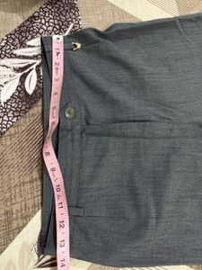 Set of Wide Leg Trousers Grey and brown