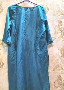 Aurelia Teal Floral Print Tunic Kurti.Size 46.