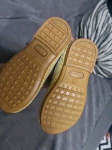 Gold Glitter Mary Ballies Shoe