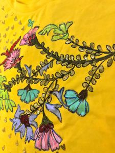 Hand Painted Floral Graphic Tee