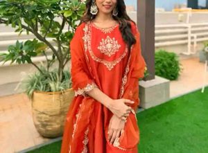 Embroidery Falred Kurta Suit Set