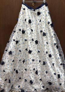 Elegant Floral Ethnic Frill Skirt