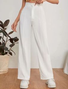 White Straight Leg Pants