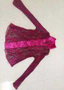 Vintage Maroon Lace Blouse