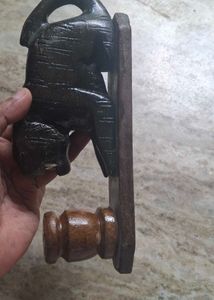 Wooden Lion Showpiece and agarbathi stand