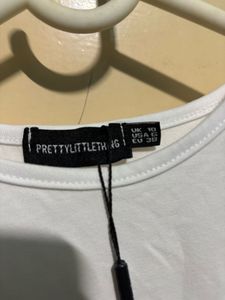 PRETTYLITTLETHING white t-shirt midi dress
