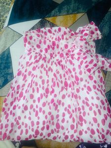 Halter neck Top White And Pink Colour
