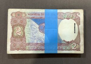 Rare 2 Rupee Note Bundle Signed By R.N. Malhotra