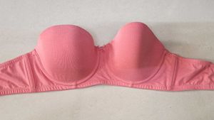 Pink Strapless Bra