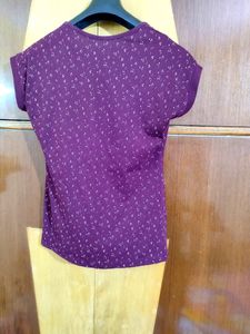 Purple Graphic Print Tee
