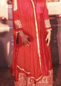 Embroidered Ankle Length Ethinic Gown