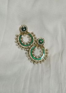 Pearl With diamonds Earring Set