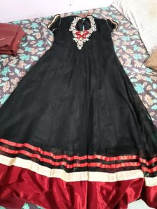 Black Anarkali Top
