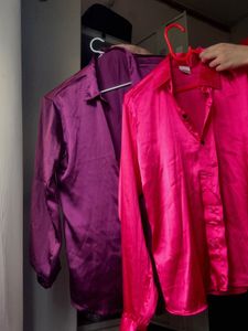 Combo Of Two Satin Shirt