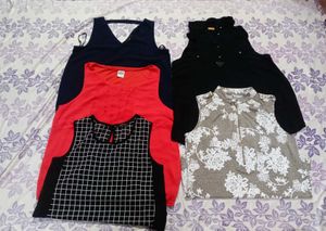 Combo For 6 Sleeveless Tops Like Summer