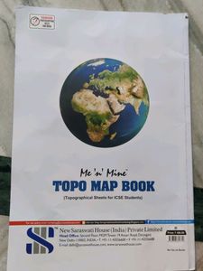 Topo Map Book For Icse Class 10 Consisting Of Topographical Maps From 1984 - 2019 Board Examinations