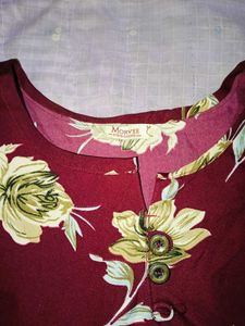 Floral Print Kurti Top...