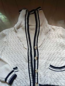 White and blue Cardigan