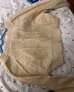 Cute Cropped Knit Cardigan