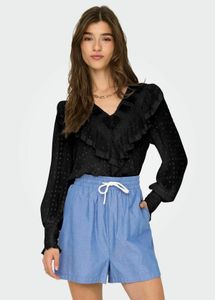 ONLY Y2k Vintage Mesh Black Top