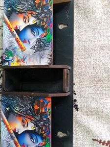 Krishna Key Holder with Shelves