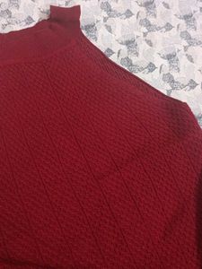 Red Knit Halter Top