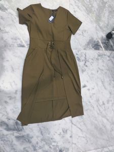 Auguri olive green one piece