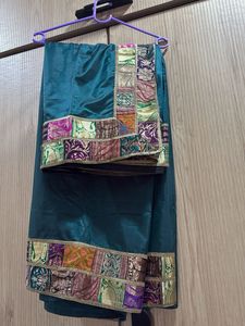silk saree with brocade border