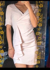 Bodycon Ruffle Elegant Beige Dress